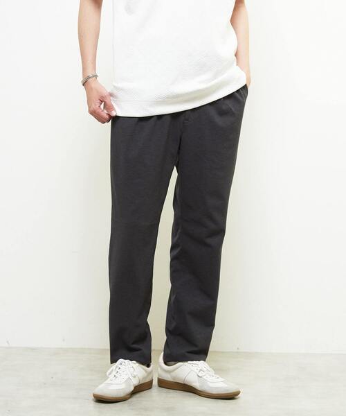 MEN'S MELROSE(メンズメルローズ)の「リラックステーパードイージーパンツ | ストレッチ / 吸水速乾(スラックス・メンズ・チャコールグレー/ブラック・3/4/2)」の13枚目の写真