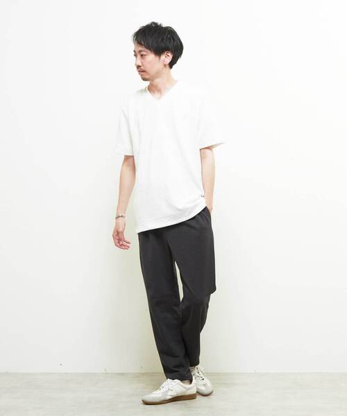 MEN'S MELROSE(メンズメルローズ)の「リラックステーパードイージーパンツ | ストレッチ / 吸水速乾(スラックス・メンズ・チャコールグレー/ブラック・3/4/2)」の10枚目の写真