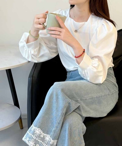 shoppinggo(ショッピングゴー)の「ブラウス レディース オフィスカジュアル(シャツ/ブラウス・レディース・ホワイト/ブルー・M/L)」の10枚目の写真
