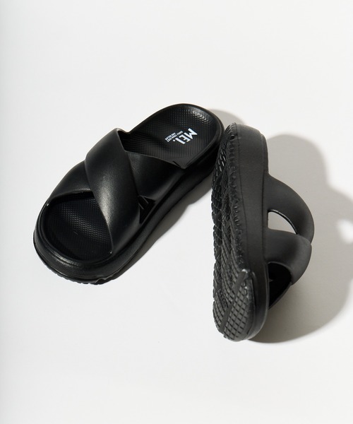 MEI（メイ）の「【 MEI / メイ 】 メンズ クロスベルトサンダル CROSS BELT SANDAL（サンダル・メンズ・ブラック・LARGE/MEDIUM/SMALL）」の2枚目の写真
