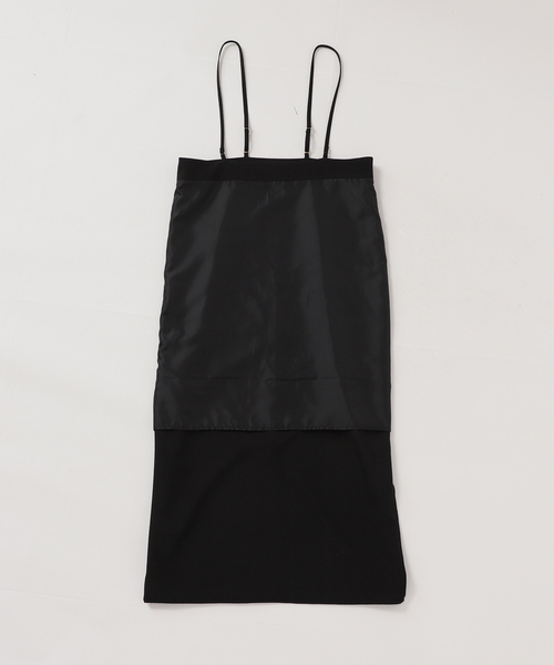 B.C STOCK(ベーセーストック)の「【WEB限定】《2点セット》ウォッシャブル / Iラインキャミワンピース(ワンピース・レディース・ブラック・FREE)」の3枚目の写真