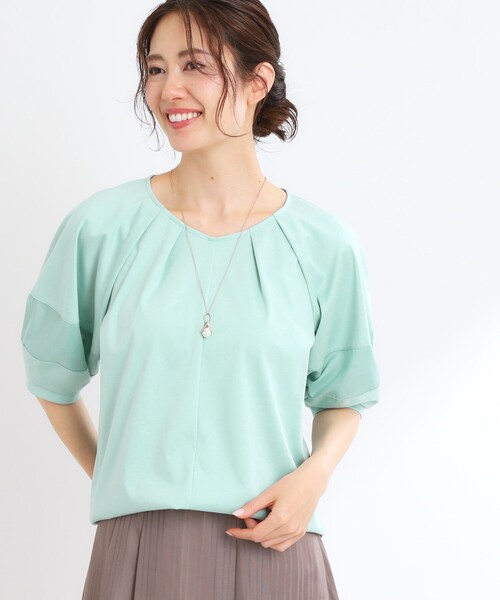 【夏SALE／接触冷感／マシンウォッシュ可】キレイめラグランスリーブジャージ Reflect｜【夏SALE/接触冷感/マシンウォッシュ可】キレイめ