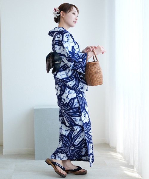 【中古】総絞り浴衣　有松絞り　乱菊　A213 中古】総絞り浴衣 有松絞り 乱菊 A213 - メルカリ