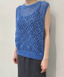 ニット/セーター（ブルー・ネイビー/青色系・リネン・麻