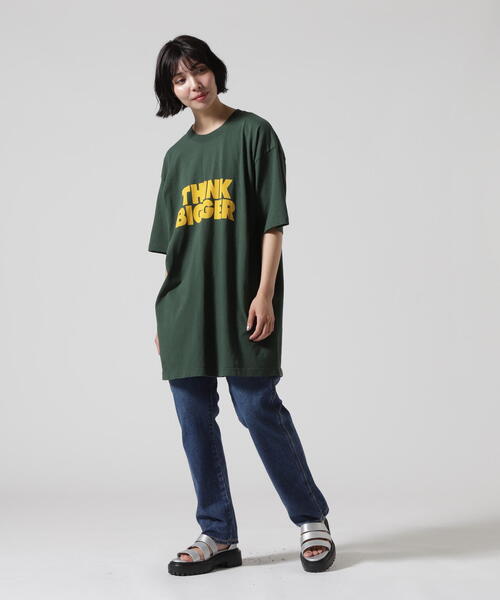 FUNG（ファング）の「FUNG/ファング　BASIC TEE THINK BIGGER　Tシャツ（Tシャツ/カットソー・レディース・モスグリーン・L/M/S/XS）」の7枚目の写真