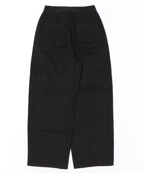 antiqua(アンティカ)の「コットンデニムワイドパンツ(デニムパンツ・レディース・ホワイト/ブラック・X-LARGE/LARGE/MEDIUM/SMALL)」の3枚目の写真