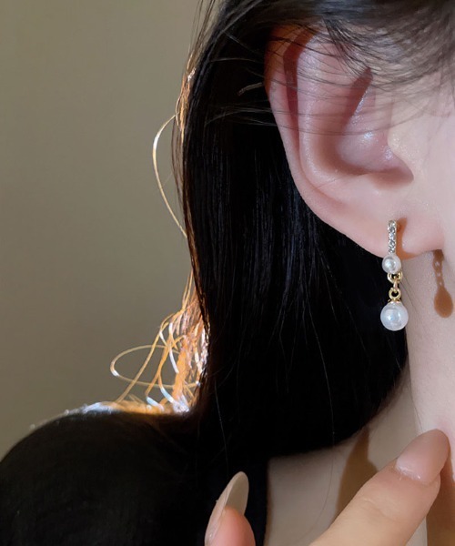 パール　ピアス　両耳 セール】パールピアス 揺れる（ピアス（両耳用））｜shoppinggo