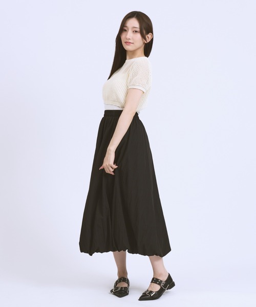 JilLA(ジルア)の「Short Mesh Knit / ショート丈メッシュニット(Tシャツ/カットソー・レディース・ホワイト/ブラック・FREE)」の20枚目の写真