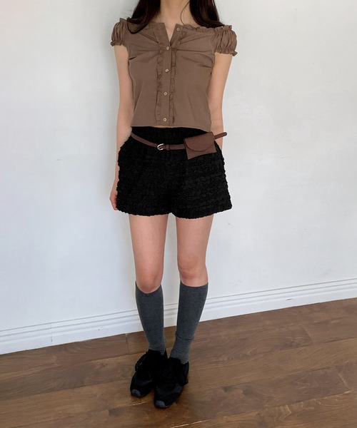 by muni:r(バイ ムニール)の「レースバンディングショートパンツ/2025 SS COLLECTION(その他パンツ・レディース・ホワイト/ブラック・FREE)」の16枚目の写真