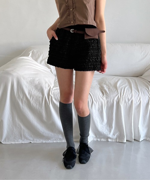 by muni:r(バイ ムニール)の「レースバンディングショートパンツ/2025 SS COLLECTION(その他パンツ・レディース・ホワイト/ブラック・FREE)」の21枚目の写真