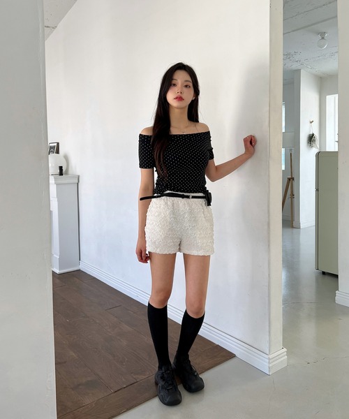 by muni:r(バイ ムニール)の「レースバンディングショートパンツ/2025 SS COLLECTION(その他パンツ・レディース・ホワイト/ブラック・FREE)」の11枚目の写真