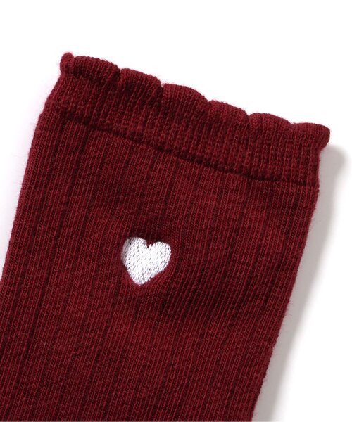 apres les cours（アプレレクール）の「ワンポイントハイソックス（ソックス/靴下・キッズ・アイボリー/ラベンダー/ネイビー/レッド・12/15 /18/21）」の6枚目の写真