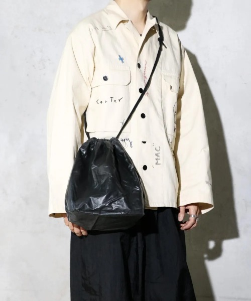 MILITARY（ミリタリー）の「THRIFTY LOOK　スリフティルック / RUBBER EFFECT BAG M（ハンドバッグ・メンズ・ブラック/オリーブ・FREE）」の17枚目の写真