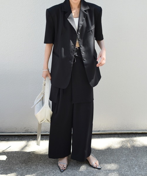 Marient（マリエント）の「ハーフスリーブオーバーJK（その他アウター・レディース・ブラック・FREE）」の2枚目の写真