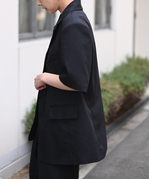 Marient（マリエント）の「ハーフスリーブオーバーJK（その他アウター・レディース・ブラック・FREE）」の5枚目の写真