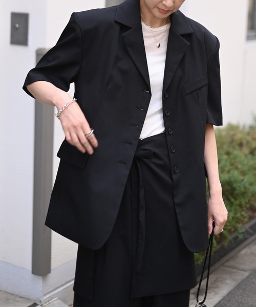 Marient（マリエント）の「ハーフスリーブオーバーJK（その他アウター・レディース・ブラック・FREE）」の7枚目の写真