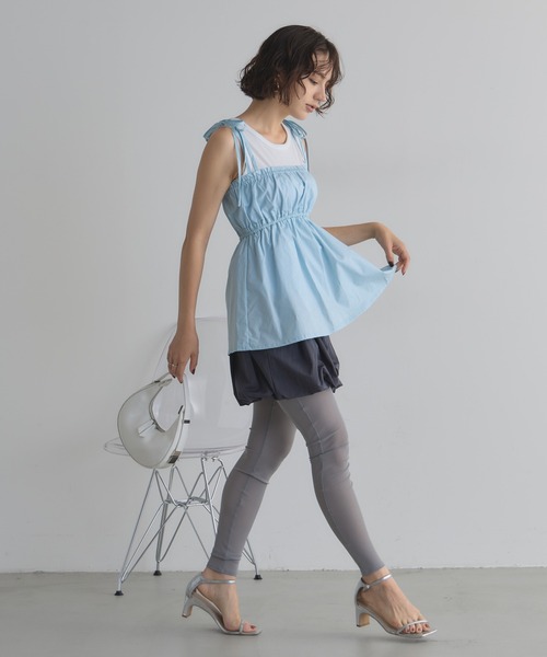 &. NOSTALGIA(アンドドットノスタルジア)の「【ZOZO限定】ナイロンタフタバルーンショートパンツ(その他パンツ・レディース・ホワイト/チャコールグレー/ブラック・M)」の22枚目の写真