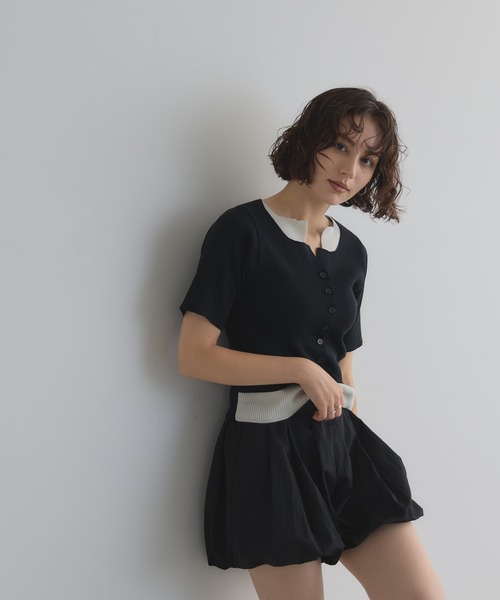 &. NOSTALGIA(アンドドットノスタルジア)の「【ZOZO限定】ナイロンタフタバルーンショートパンツ(その他パンツ・レディース・ホワイト/チャコールグレー/ブラック・M)」の9枚目の写真