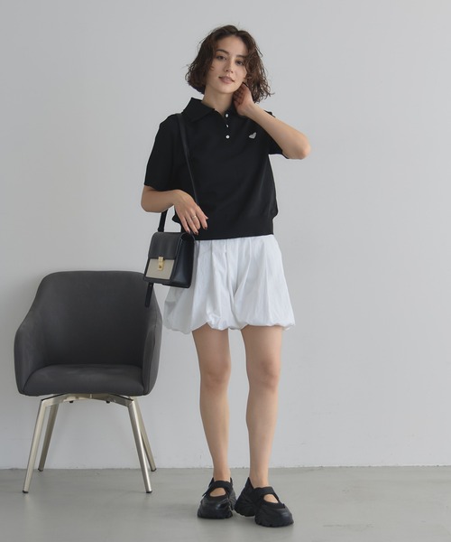 &. NOSTALGIA(アンドドットノスタルジア)の「【ZOZO限定】ナイロンタフタバルーンショートパンツ(その他パンツ・レディース・ホワイト/チャコールグレー/ブラック・M)」の11枚目の写真