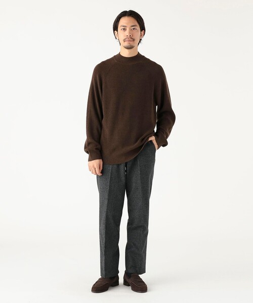 B:MING by BEAMS（ビーミングバイビームス）の「12ゲージ 片畦 モックネック ニット（ニット/セーター・メンズ・グレー/ブラック/ブラウン・SMALL/MEDIUM/LARGE）」の17枚目の写真
