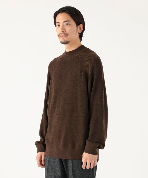 B:MING by BEAMS（ビーミングバイビームス）の「12ゲージ 片畦 モックネック ニット（ニット/セーター・メンズ・グレー/ブラック/ブラウン・SMALL/MEDIUM/LARGE）」の16枚目の写真