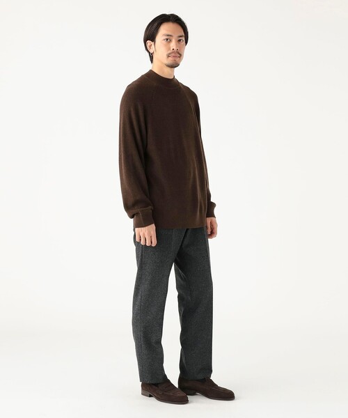 B:MING by BEAMS（ビーミングバイビームス）の「12ゲージ 片畦 モックネック ニット（ニット/セーター・メンズ・グレー/ブラック/ブラウン・SMALL/MEDIUM/LARGE）」の5枚目の写真