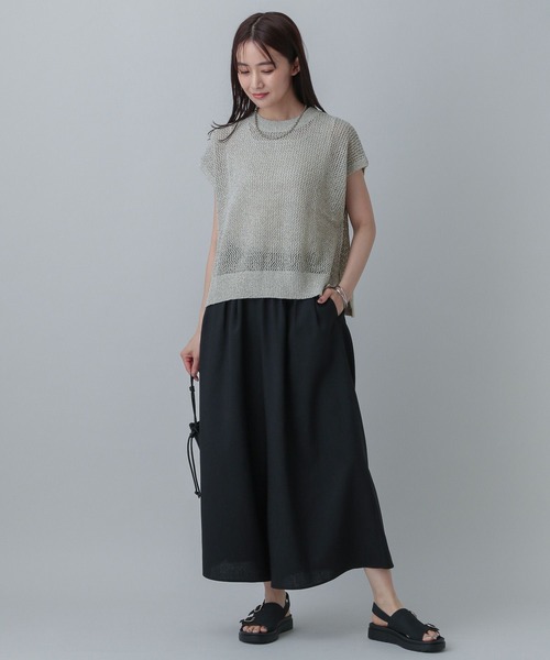 セール】MATINEE LINE/メッシュニットフレンチプルオーバー