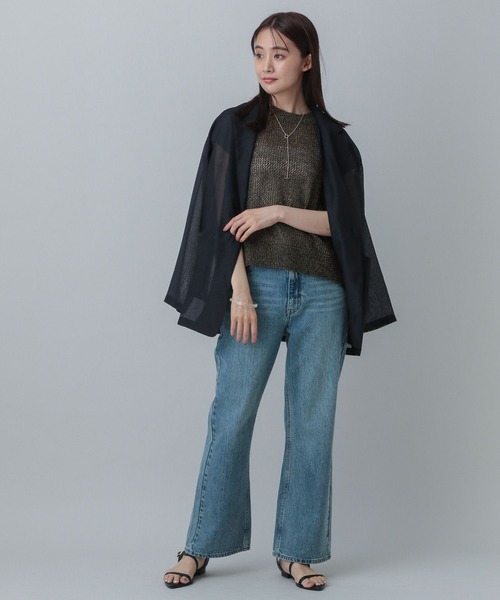 セール】MATINEE LINE/メッシュニットフレンチプルオーバー