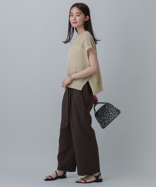 GLOBAL WORK（グローバルワーク）の「MATINEE LINE/メッシュニットフレンチプルオーバー/499714（ニット/セーター・レディース・ホワイト×シルバー/ブラック系その他/ベージュ・MEDIUM/LARGE）」の22枚目の写真