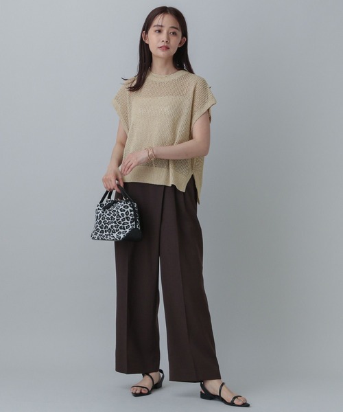 【美品】Drawing Numbersワシメッシュリラックスノースリーブニット Drawing Numbers】ワシメッシュリラックスノースリーブニット