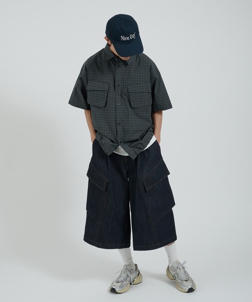 Perushu(ペルーシュ)の「レイヤードカーゴポケットハーフパンツ(その他パンツ・メンズ・レッド/ブラック/インディゴブルー/ネイビー・MEDIUM/LARGE)」の10枚目の写真