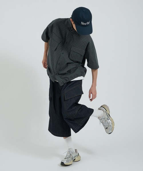 Perushu(ペルーシュ)の「レイヤードカーゴポケットハーフパンツ(その他パンツ・メンズ・レッド/ブラック/インディゴブルー/ネイビー・MEDIUM/LARGE)」の9枚目の写真