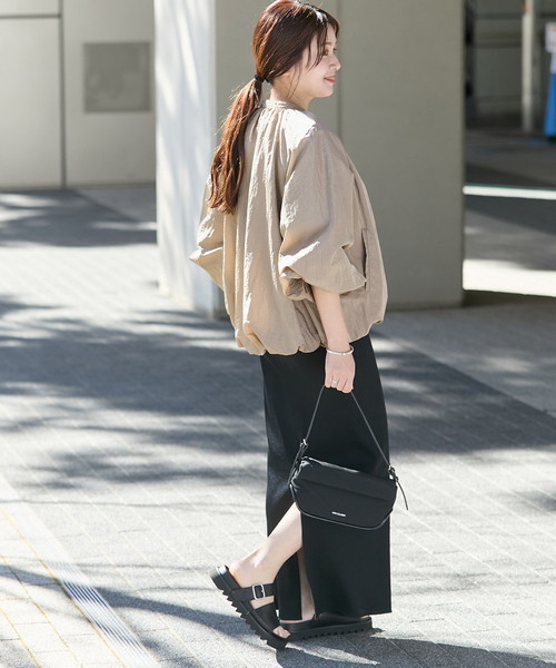 追加》ワッシャーナイロンギャザーブルゾン（その他アウター