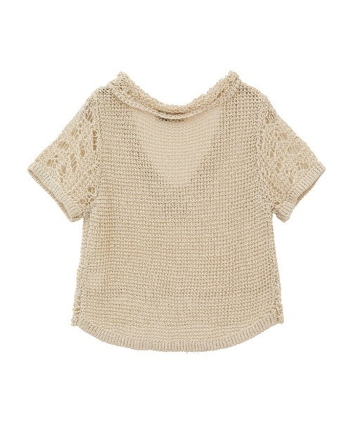 CLANE CROPPED CROCHET KNIT TOPS 18106-2222（ニット/セーター