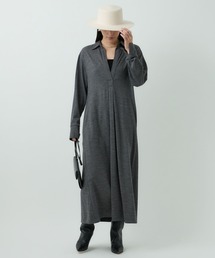 カオスKAOS ワンピース とろみ素材 総柄 白 黒 marai ワンピース ゼブラ柄 半袖 ティアードマキシワンピース