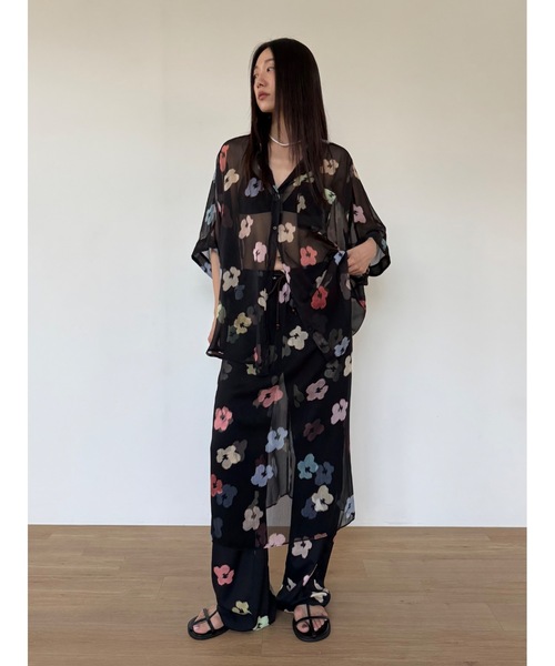 Didot.showroom（ディドット ショールーム）の「【DIDOT.】フラワーパターンワイドパンツ（その他パンツ・レディース・アイボリー/ブラック・FREE）」の21枚目の写真
