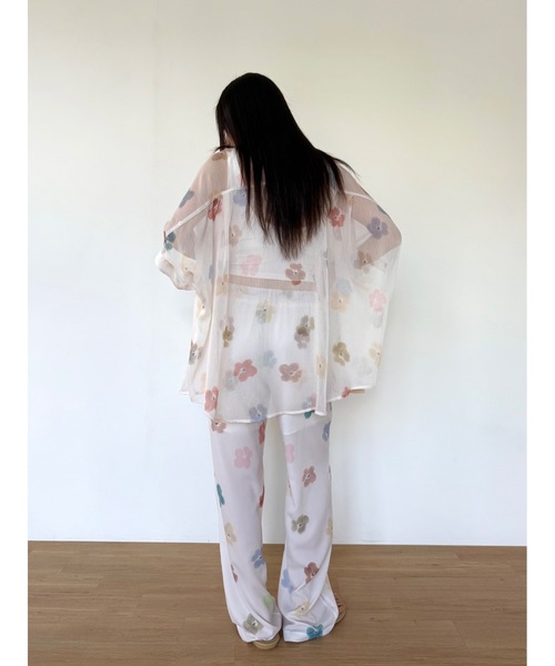 Didot.showroom（ディドット ショールーム）の「【DIDOT.】フラワーパターンワイドパンツ（その他パンツ・レディース・アイボリー/ブラック・FREE）」の12枚目の写真