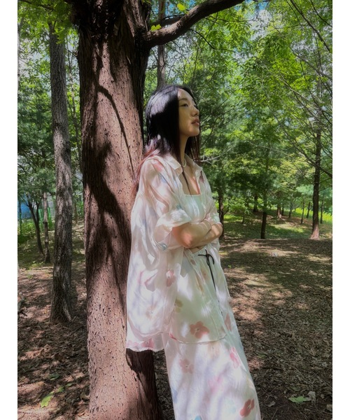 Didot.showroom（ディドット ショールーム）の「【DIDOT.】フラワーパターンワイドパンツ（その他パンツ・レディース・アイボリー/ブラック・FREE）」の3枚目の写真