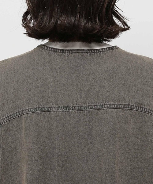 niko and...(ニコアンド)の「2WAY衿フリルデニムベスト(ベスト・レディース・ブラック/ライトブルー・FREE)」の12枚目の写真