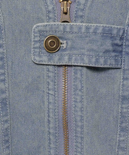 niko and...(ニコアンド)の「2WAY衿フリルデニムベスト(ベスト・レディース・ブラック/ライトブルー・FREE)」の6枚目の写真