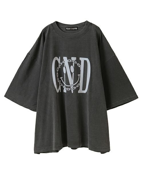 Candy Stripper（キャンディストリッパー）の「CND SMILE BIG Tシャツ（Tシャツ/カットソー・レディース・チャコール/ブラウン/アイボリー・FREE）」の17枚目の写真
