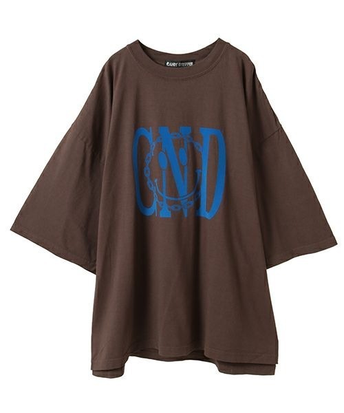 Candy Stripper（キャンディストリッパー）の「CND SMILE BIG Tシャツ（Tシャツ/カットソー・レディース・チャコール/ブラウン/アイボリー・FREE）」の18枚目の写真