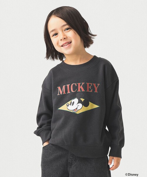 B:MING by BEAMS（ビーミングバイビームス）の「【Disney】MICKEY MOUSE / フロントプリント スウェット /  2025FW（90～140cm）（スウェット・キッズ・チャコールグレー/ホワイト系その他5・90/100/110/120/130/140）」の13枚目の写真