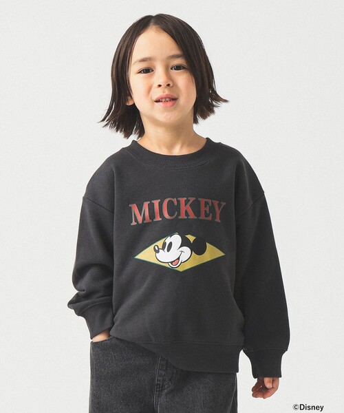 セール】【Disney】MICKEY MOUSE / フロントプリント スウェット