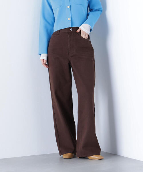 NATURAL BEAUTY BASIC（ナチュラルビューティーベーシック）の「◇【Oggi掲載】【ちょうど、いい服】私に“ちょうどいい”ワイドストレートパンツ（その他パンツ・レディース・ダークブラウン/ピンク/オフホワイト・X-SMALL/SMALL/MEDIUM/LARGE）」の8枚目の写真