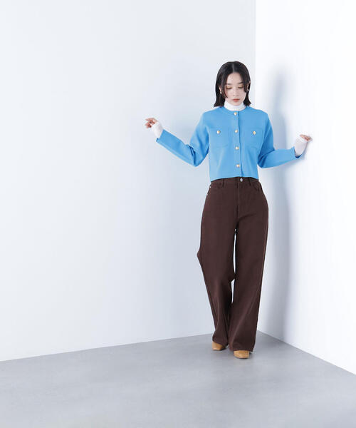 NATURAL BEAUTY BASIC（ナチュラルビューティーベーシック）の「◇【Oggi掲載】【ちょうど、いい服】私に“ちょうどいい”ワイドストレートパンツ（その他パンツ・レディース・ダークブラウン/ピンク/オフホワイト・X-SMALL/SMALL/MEDIUM/LARGE）」の9枚目の写真