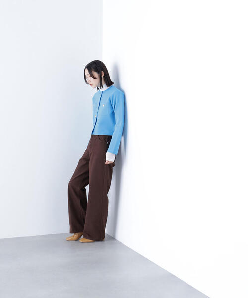 NATURAL BEAUTY BASIC（ナチュラルビューティーベーシック）の「◇【Oggi掲載】【ちょうど、いい服】私に“ちょうどいい”ワイドストレートパンツ（その他パンツ・レディース・ダークブラウン/ピンク/オフホワイト・X-SMALL/SMALL/MEDIUM/LARGE）」の10枚目の写真