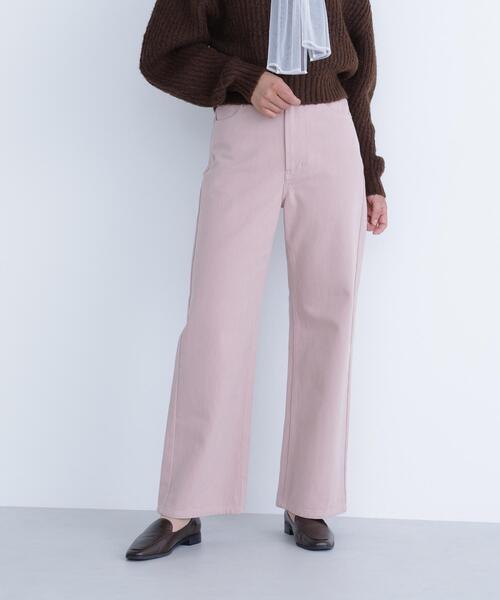 NATURAL BEAUTY BASIC（ナチュラルビューティーベーシック）の「◇【Oggi掲載】【ちょうど、いい服】私に“ちょうどいい”ワイドストレートパンツ（その他パンツ・レディース・ダークブラウン/ピンク/オフホワイト・X-SMALL/SMALL/MEDIUM/LARGE）」の14枚目の写真