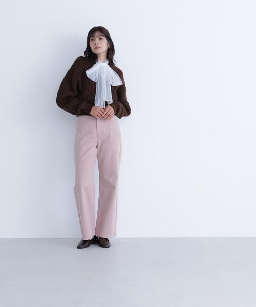 NATURAL BEAUTY BASIC（ナチュラルビューティーベーシック）の「◇【Oggi掲載】【ちょうど、いい服】私に“ちょうどいい”ワイドストレートパンツ（その他パンツ・レディース・ダークブラウン/ピンク/オフホワイト・X-SMALL/SMALL/MEDIUM/LARGE）」の16枚目の写真