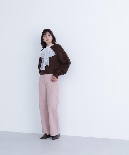 NATURAL BEAUTY BASIC（ナチュラルビューティーベーシック）の「◇【Oggi掲載】【ちょうど、いい服】私に“ちょうどいい”ワイドストレートパンツ（その他パンツ・レディース・ダークブラウン/ピンク/オフホワイト・X-SMALL/SMALL/MEDIUM/LARGE）」の17枚目の写真